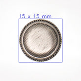 Elegante metalen knoop 15x15 mm Knopen KNP00157